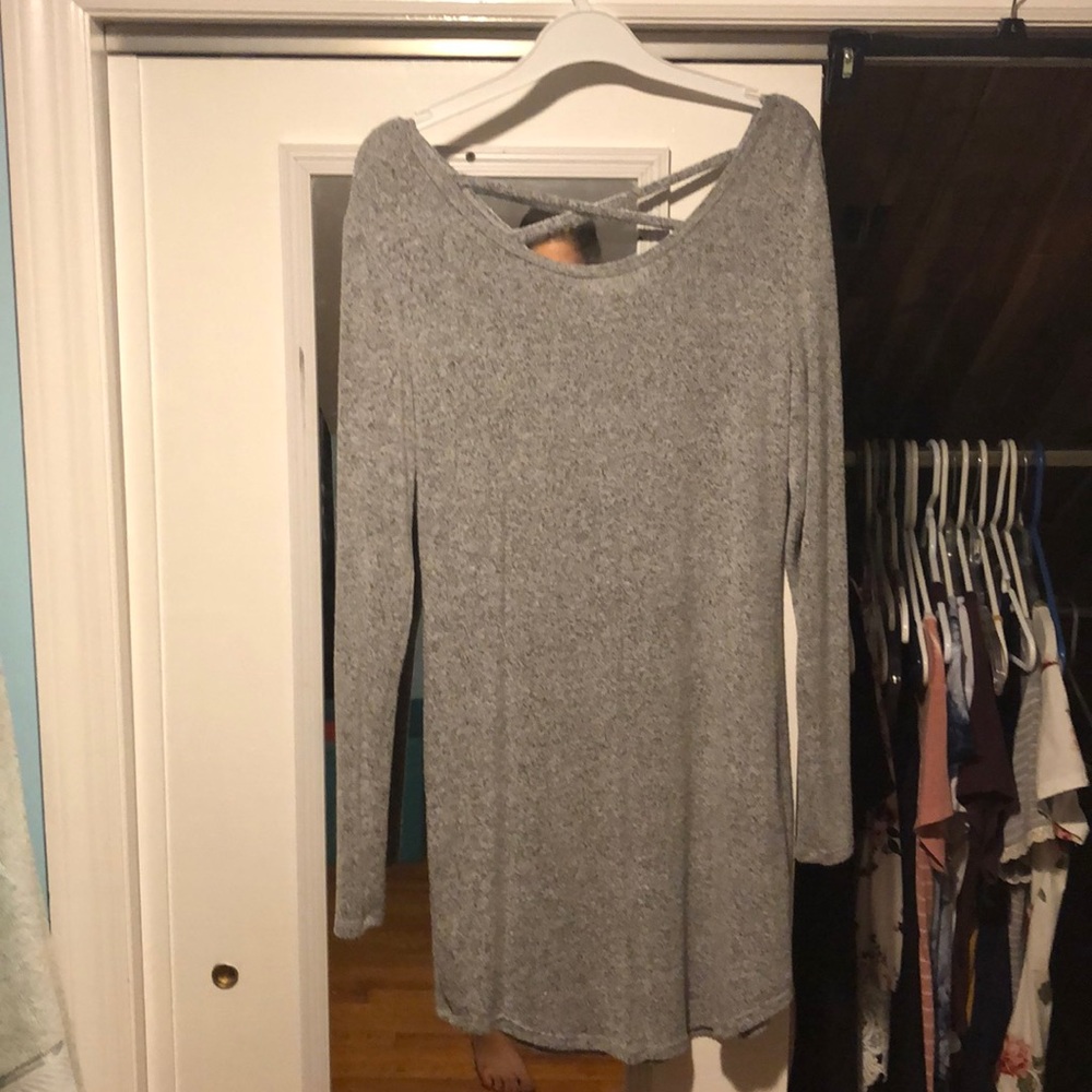 Grey, tight dress